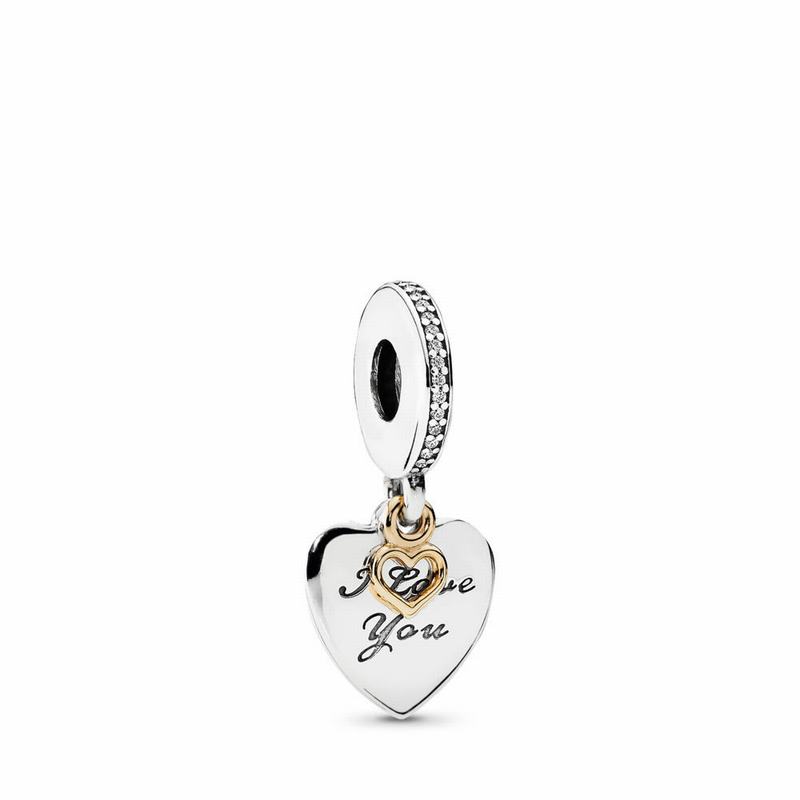 Pandora Australia Love You Forever Dangle Charm - Two Tone | XIGAOJ705